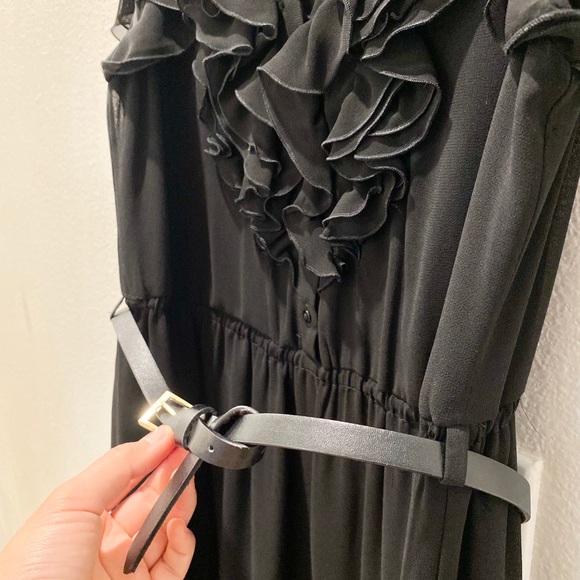 Vintage Zara Basic Collection V-Neck Ruffle Sleeves Dress - Picture 11 of 16